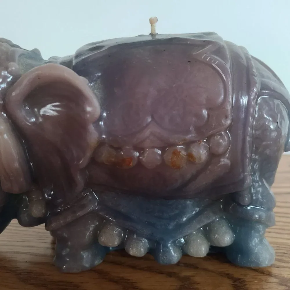 Vintage Candle UNIQUE Large Novelty Candle Regal Royal Elegant Elephant Unlit